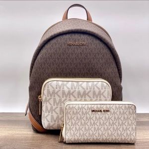Michael Kors medium Erin backpack and wallet set